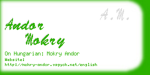 andor mokry business card